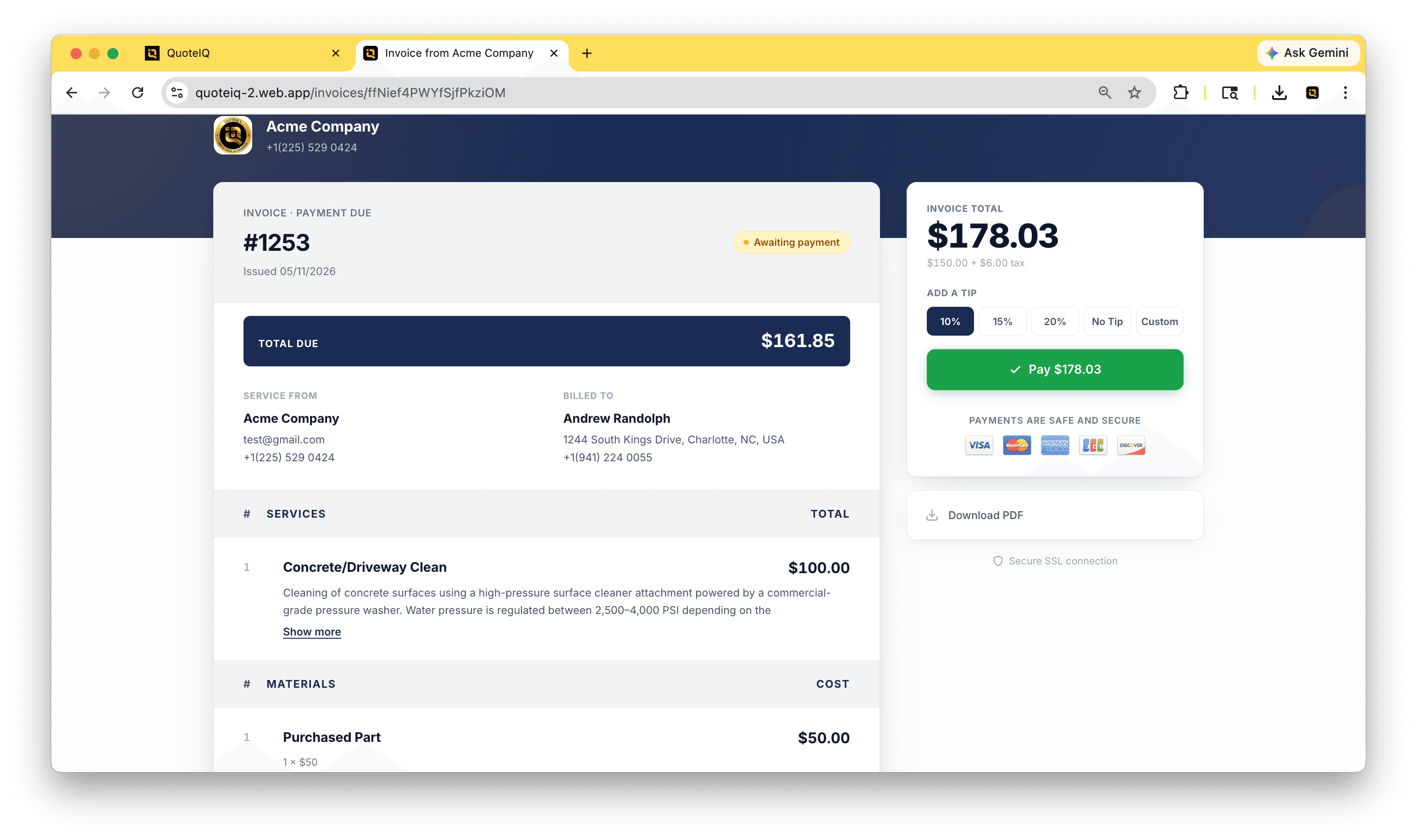 Invoicing — send, track, and collect invoices