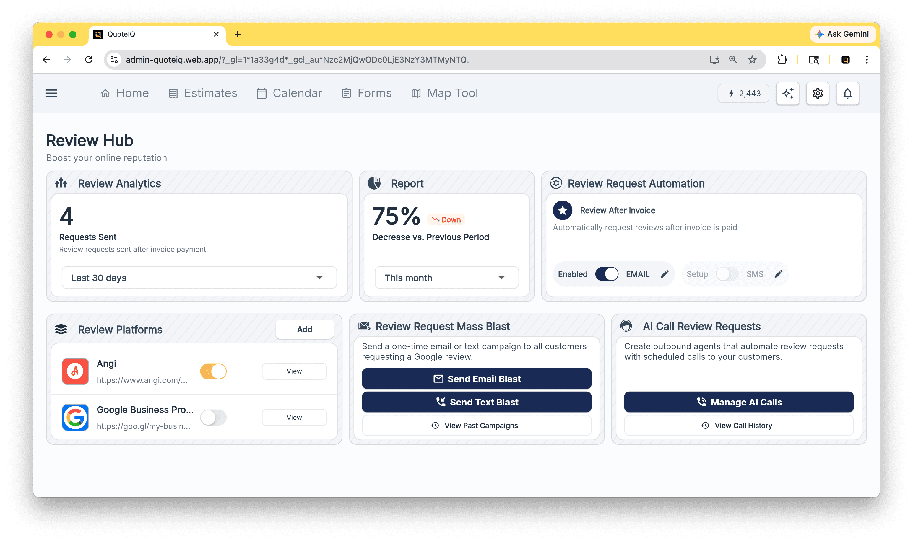 Review Multiplier — automated review requests